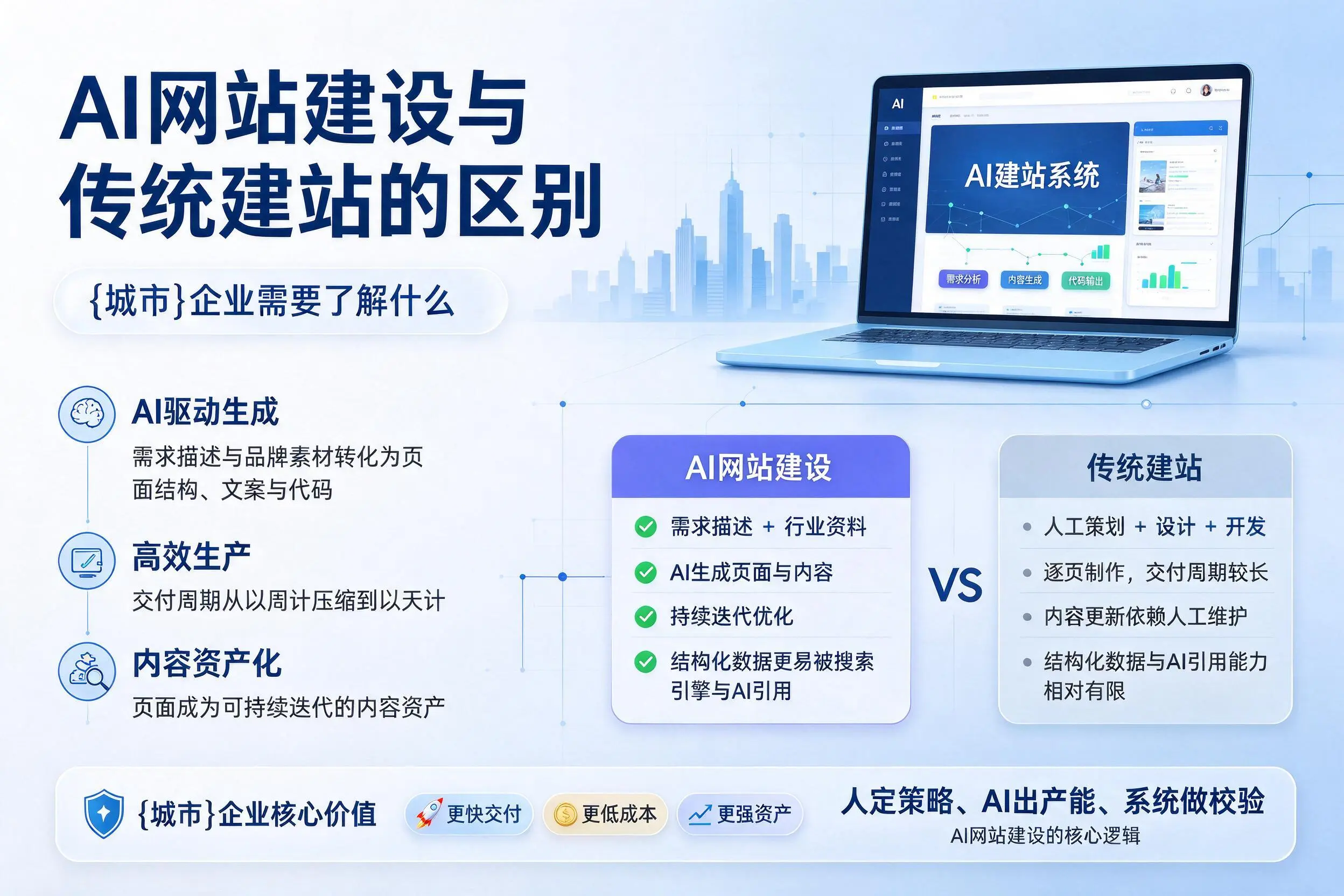 AI网站建设与传统建站的区别，海南企业需要了解什么