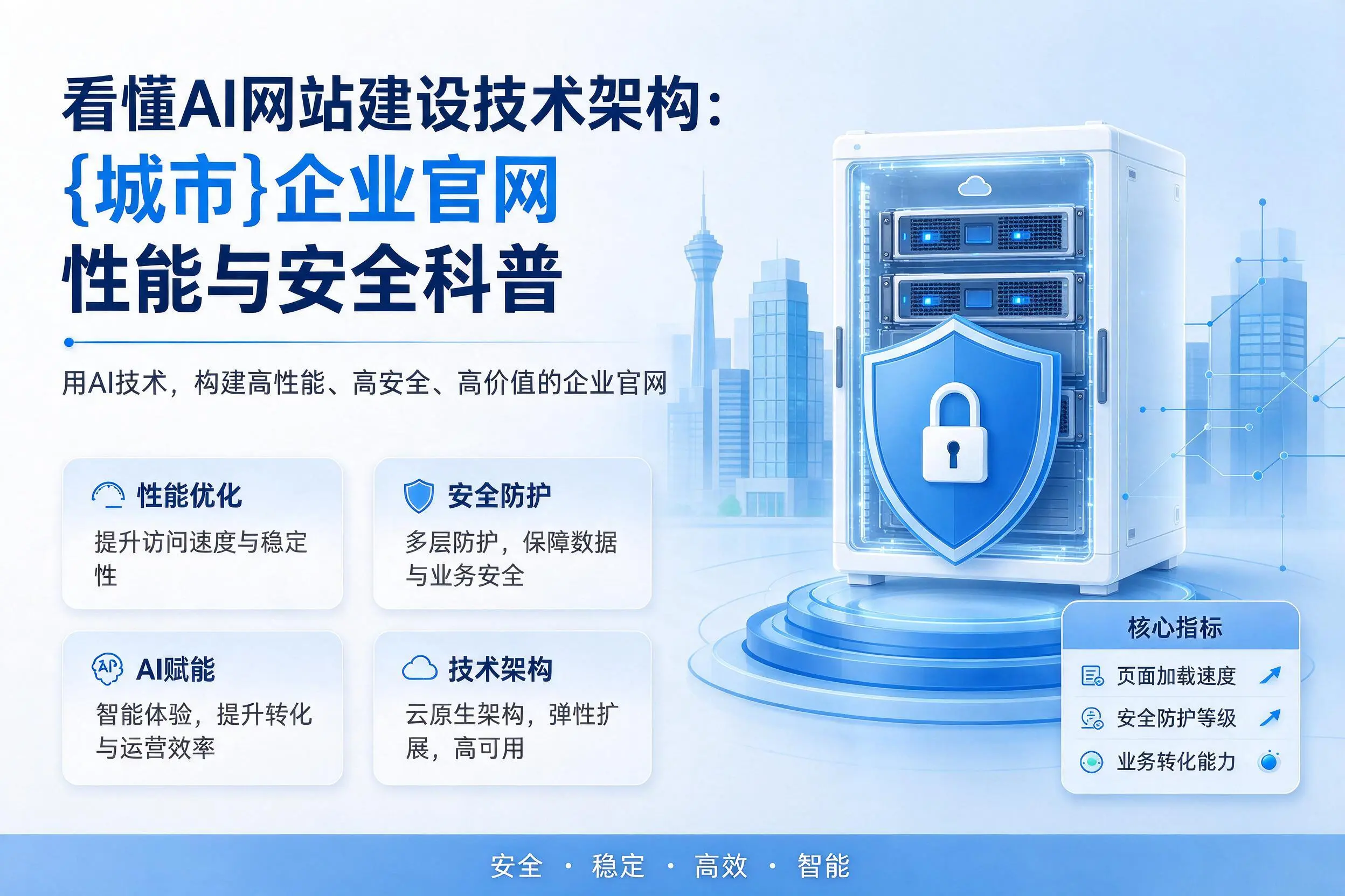 看懂AI网站建设技术架构:海南企业官网性能与安全科普