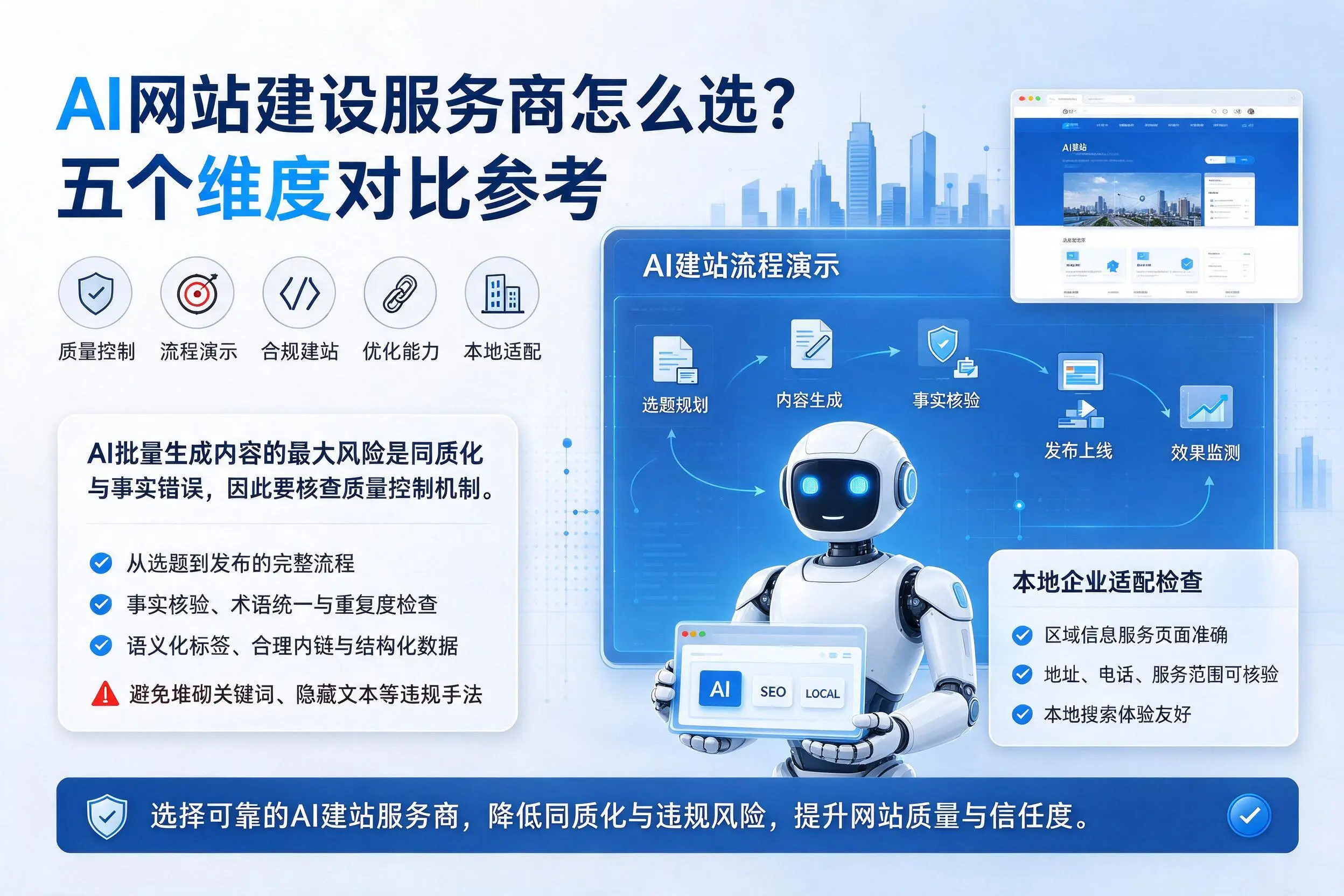 海南AI网站建设服务商怎么选？五个维度对比参考