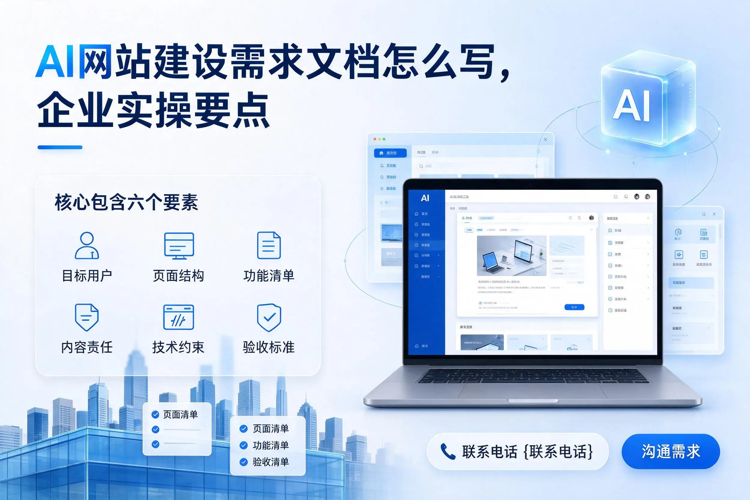 AI网站建设需求文档怎么写,海南企业实操要点
